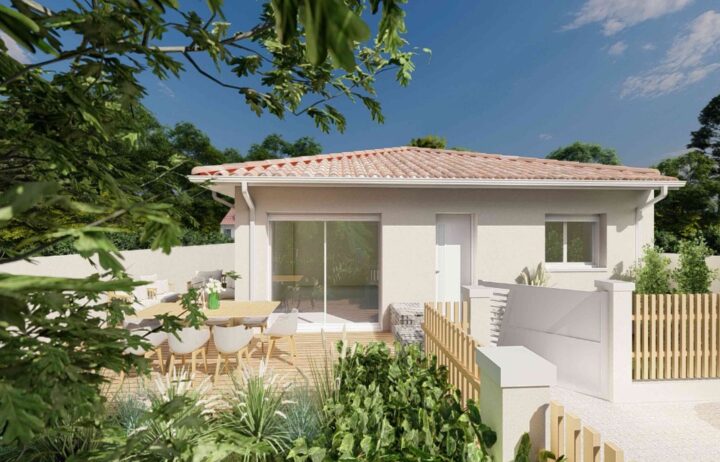 votre maison de 98m2 sur un terrain de 400m2 sur la commune de Le Barp au prix de 299700€ avec Alpha Constructions